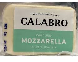 Wholesale Calabro Part Skim Mozzarella Cheese - 16 OZ Domestic Cheeses- Bulk