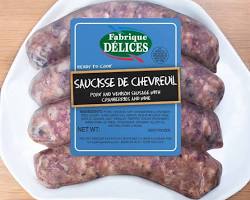 Wholesale Fabrique Delices Venison Sausage with Cranberries, Shallots, and Onions (1 lb)- Bulk