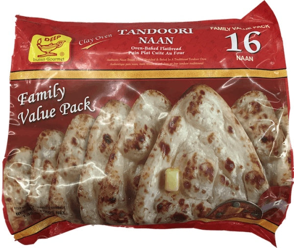 Wholesale Deep Tandoori Naan 16 PC 48 oz- Bulk