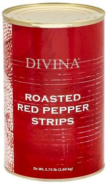 Wholesale Divina Roasted Red Peppers 5.75#- Bulk