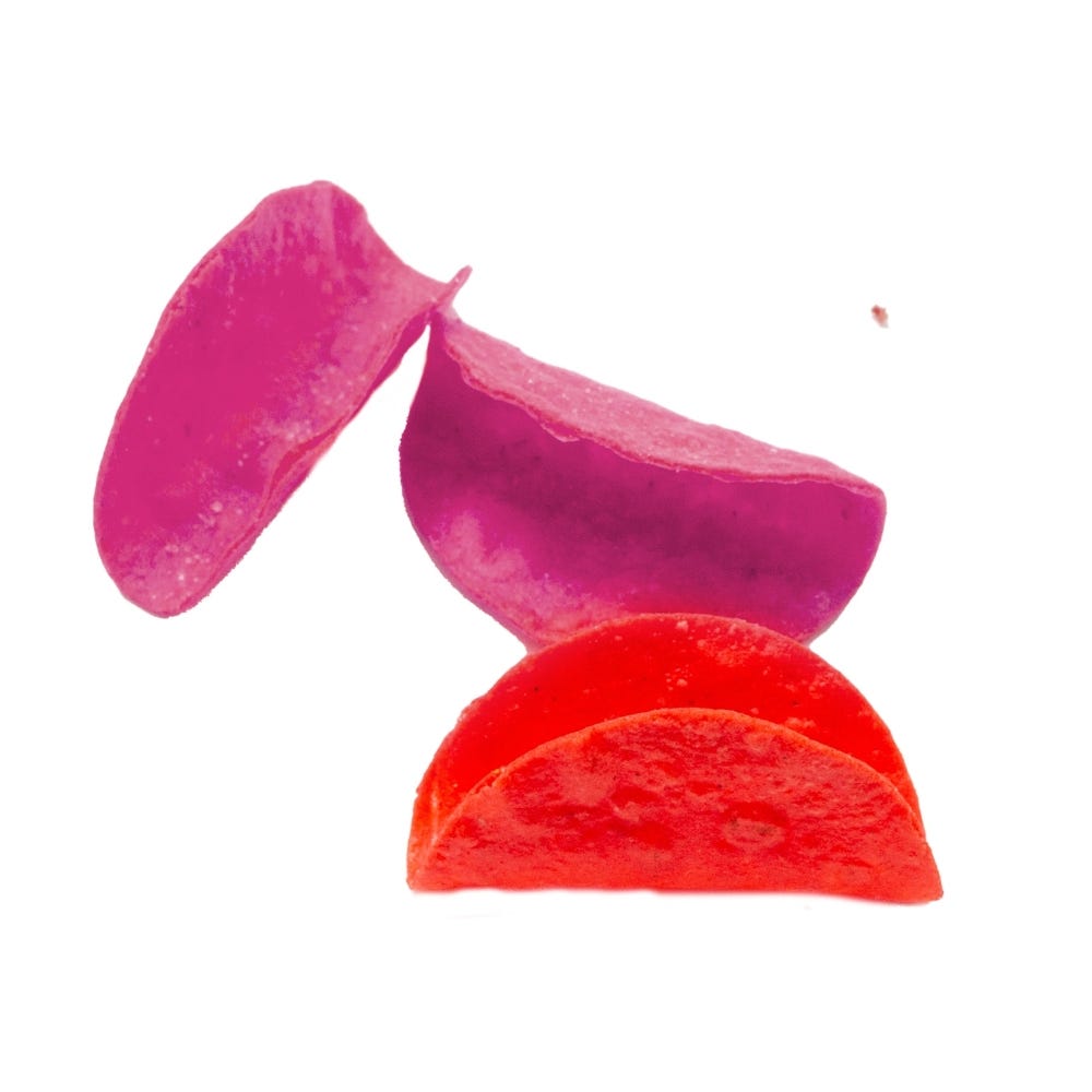 Wholesale Kabobs Crispy Taco Shells Mini Assorted Tri Color 0.1 Oz- Bulk