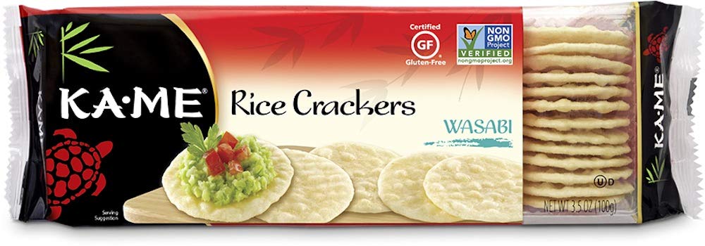 Wholesale Kame Rice Crackers Wasabi- Bulk