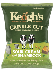 Wholesale Keogh's Crinkle Cut Shamrock & Sour Cream Potato Chips 4.4 OZ- Bulk