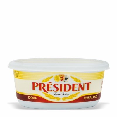 Wholesale President Beurre Unsalted Tubs 25Og- Bulk
