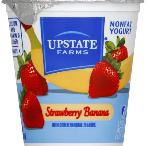 Wholesale Upstate Farms Case Fat Free Strawberry Banana Yogurt- Bulk