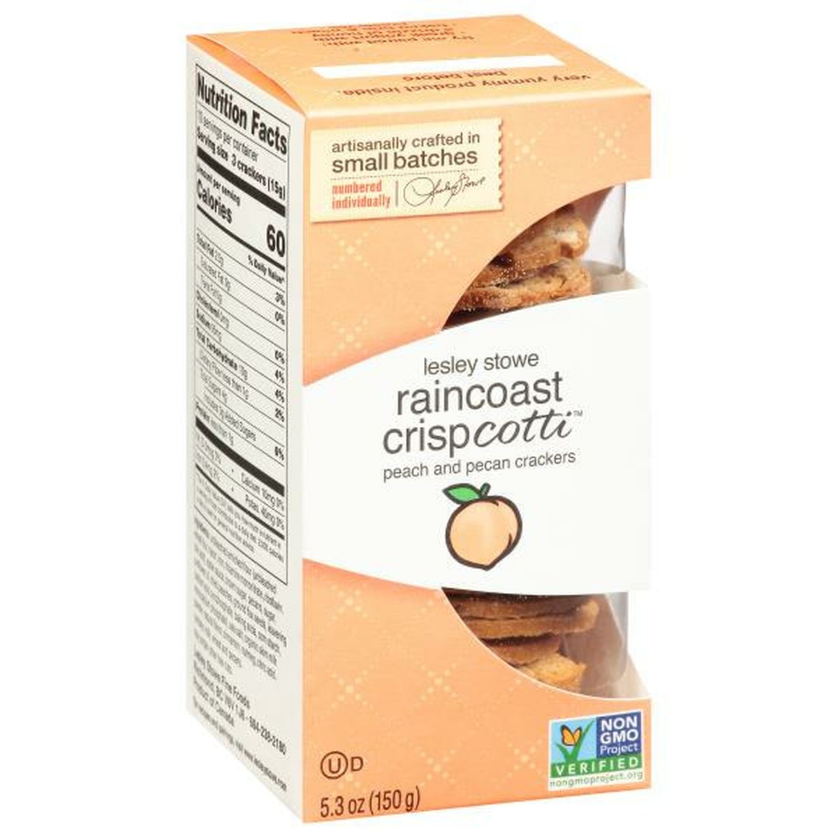 Wholesale Raincoast Crisp Peach & Pecan 5.3 Oz Box- Bulk
