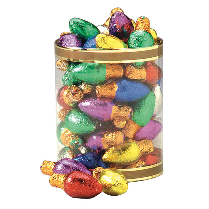 Wholesale Madelaine Milk Chocolate Foiled Christmas Lights 0.5 Oz- Bulk