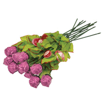 Wholesale Madelaine Single Milk Chocolate Foiled Pink Roses- Bulk