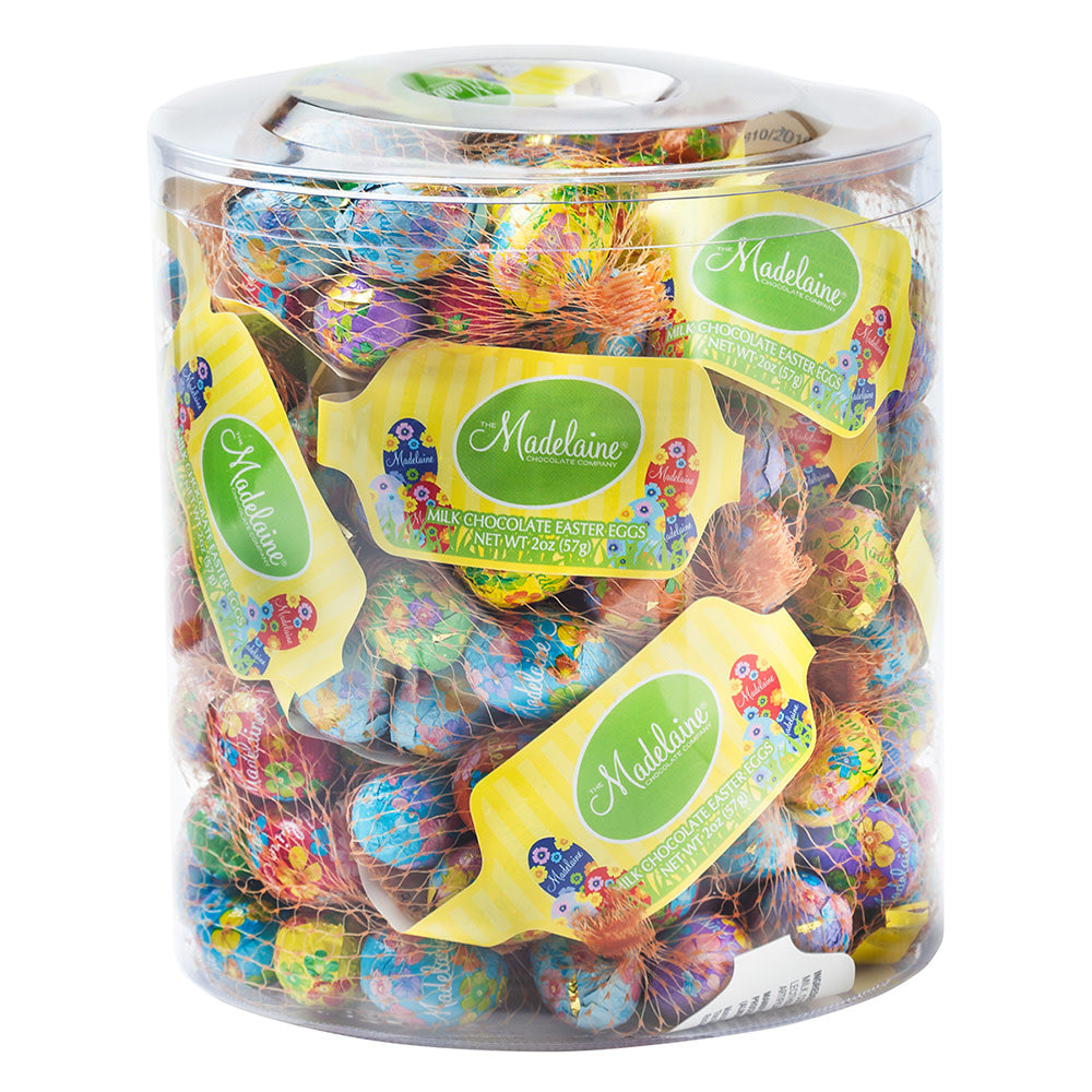 Wholesale Madelaine Milk Chocolate Foiled Easter Eggs 2 Oz Mesh Bag- Bulk