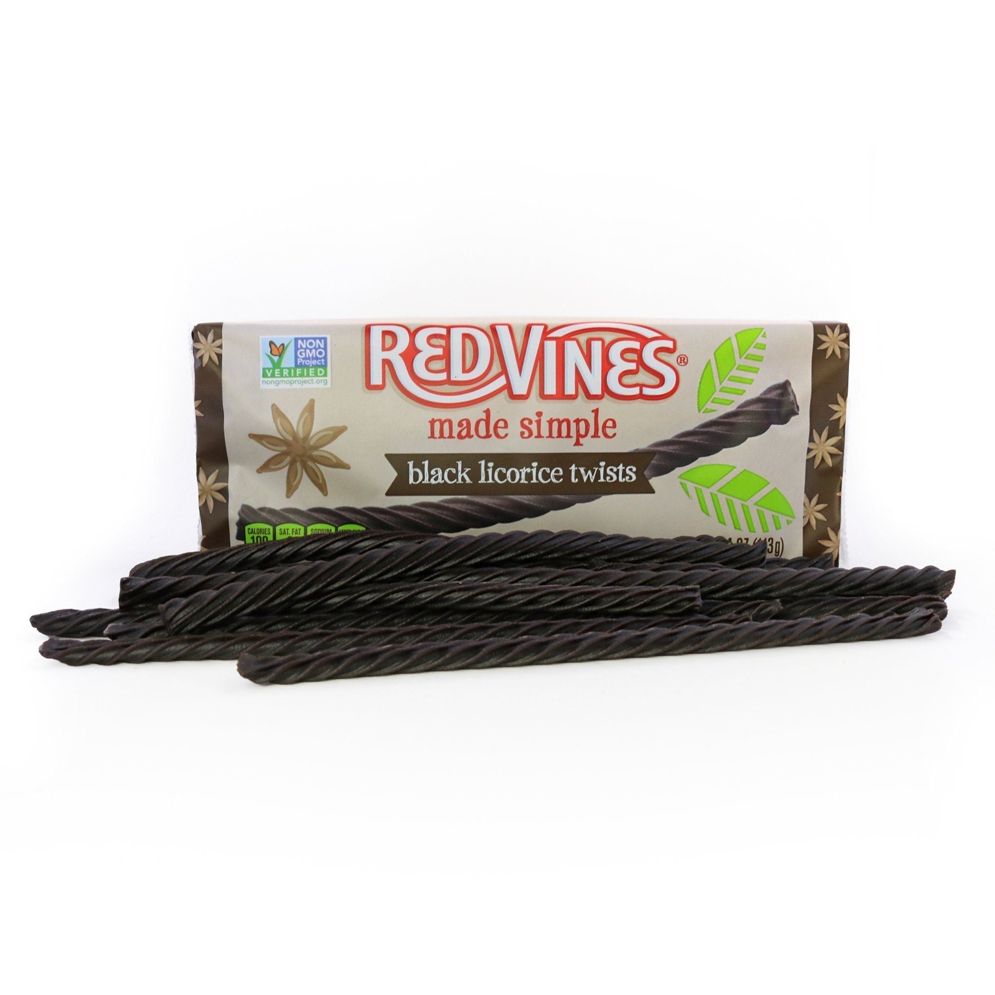Wholesale Red Vines Made Simple Black Licorice Twists 4oz Trays- Bulk