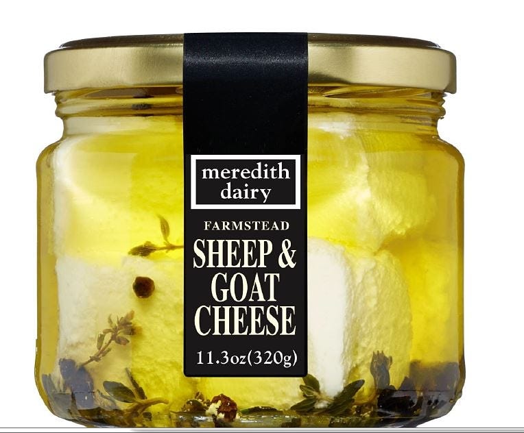 Wholesale Meredith Dairy Marinated Goat & Sheep Feta 11.3 Oz- Bulk