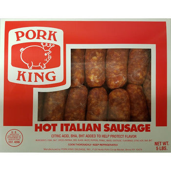 Wholesale Pork King Hot Italian Pork Sausages 5lb- Bulk