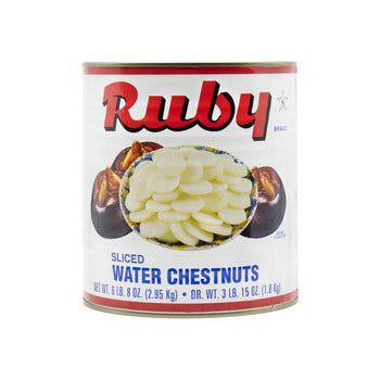Wholesale Ruby Sliced Water Chestnuts- Bulk