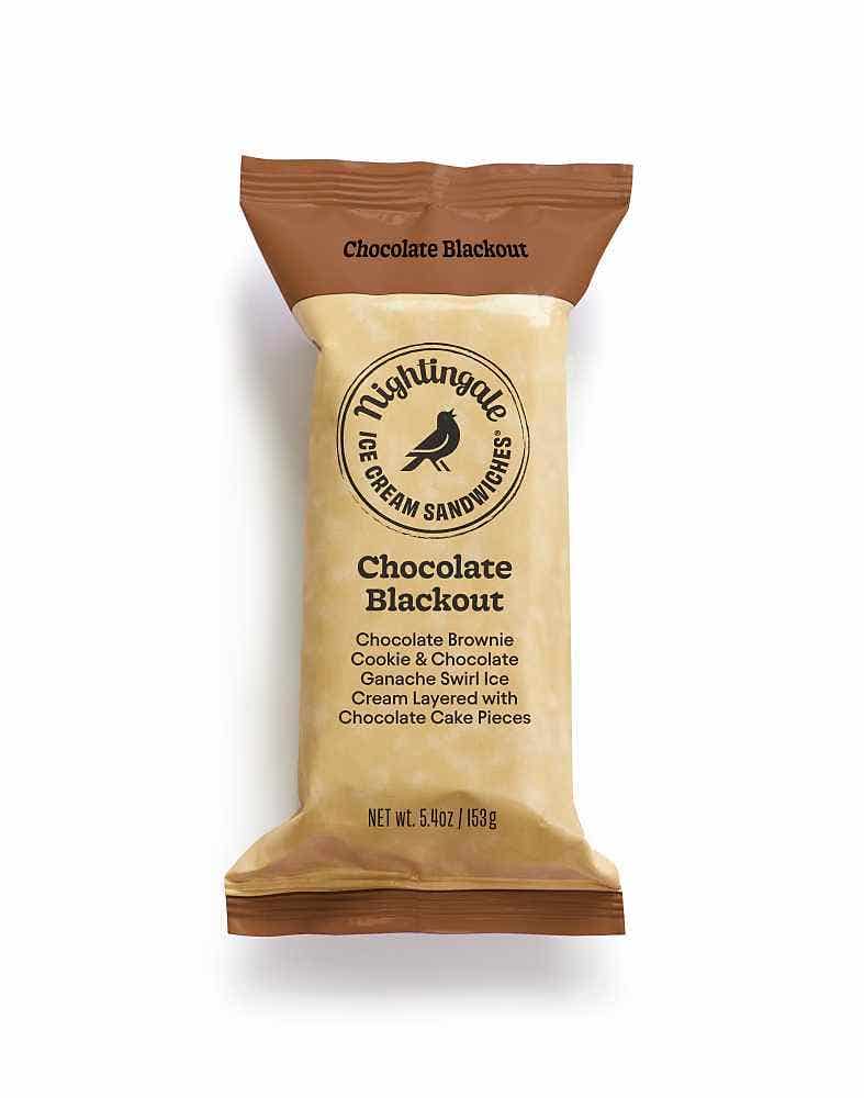 Wholesale Nightingale Chocolate Blackout Ice Cream Sandwich 5.4 Oz- Bulk