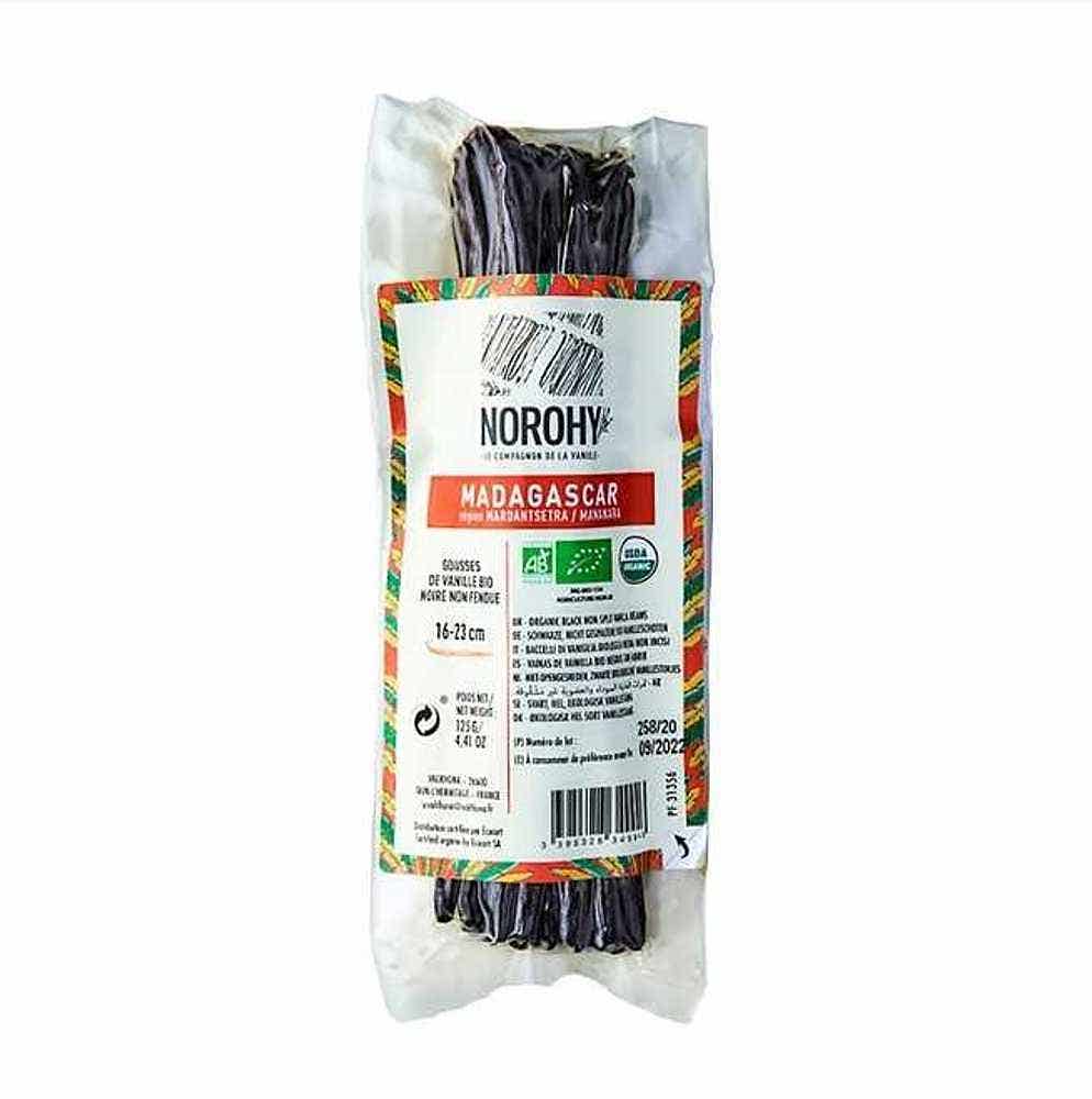 Wholesale Norohy Organic Black Non-Split Vanilla Beans 4.41 Oz- Bulk