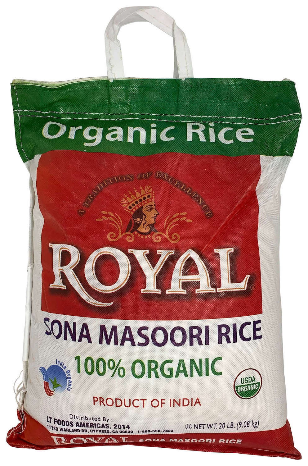 Wholesale Royal Organic Sona Masoori Rice 20 lb- Bulk