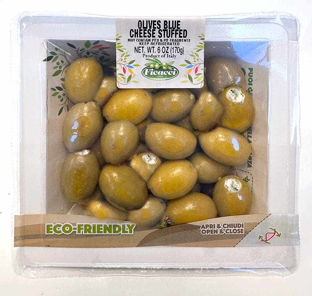 Wholesale Ficacci Blue Cheese Stuffed Olives 6 Oz- Bulk