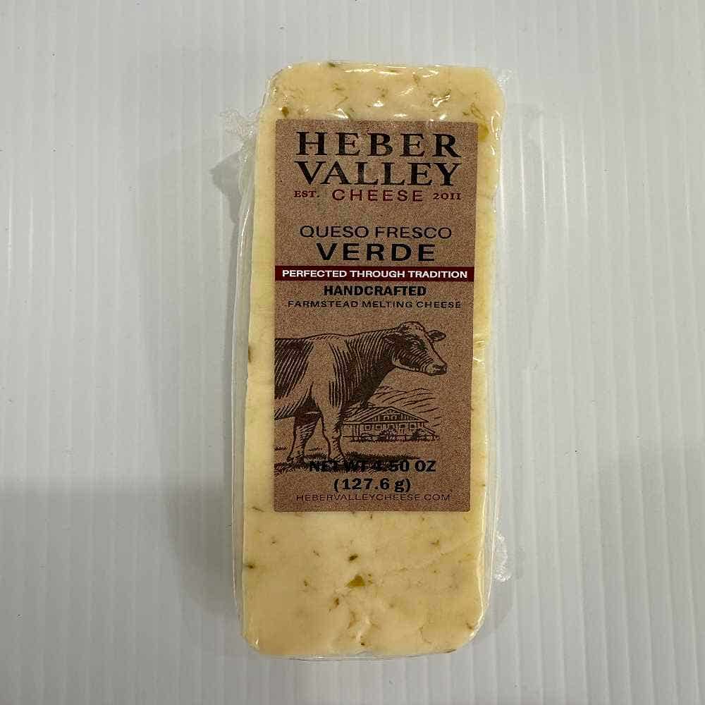 Wholesale Heber Valley Queso Fresco Verde Cheese 4.5 Oz- Bulk