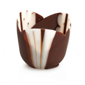 Wholesale Muttenberg Marbled Petit Four Tulip Cup - Mini- Bulk