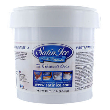 Wholesale Satin Ice White Rolling Fondant 20lb- Bulk