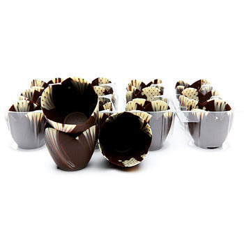Wholesale Muttenberg Muttenberg Chocolate Cup - Tulip - Marbled - Medium- Bulk