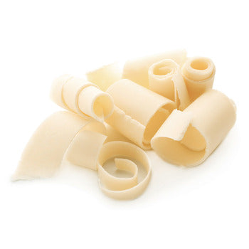 Wholesale Muttenberg White Curled Chocolate Shavings 5lb- Bulk