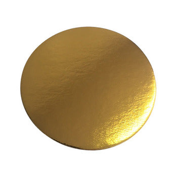 Wholesale Enjay 12" Round Laminated Gold Straight Edge Cake- Bulk