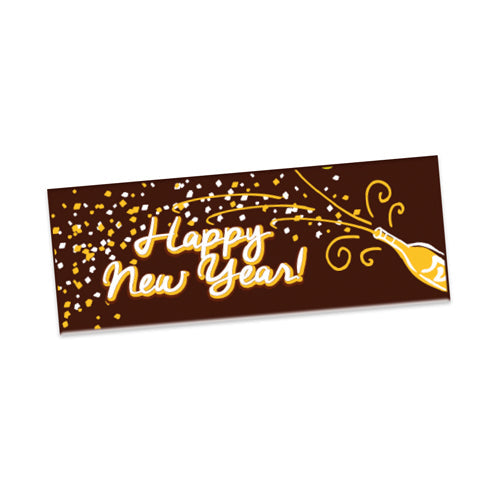Wholesale Varda Happy New Year Plaque Dark Chocolate- Bulk