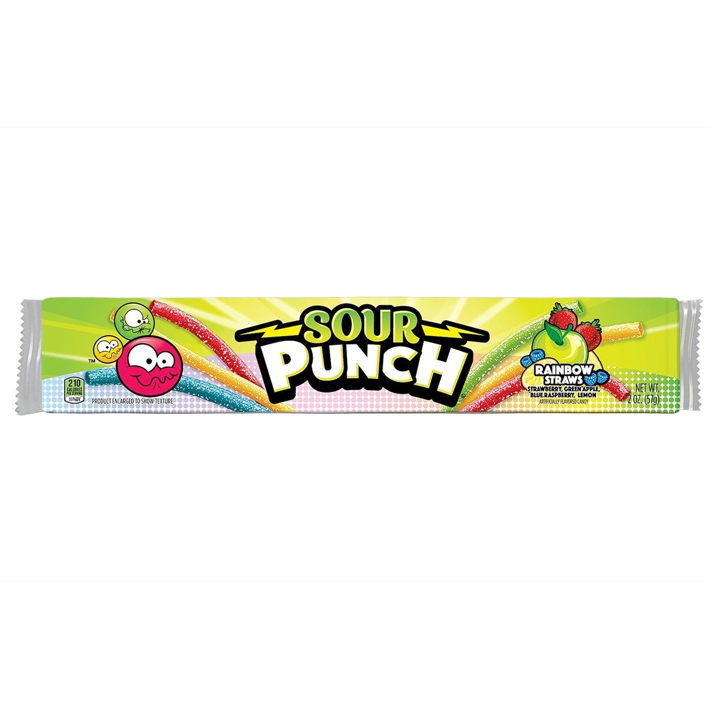 Wholesale Sour Punch Rainbow Straws 24 Pack 2oz Bags- Bulk