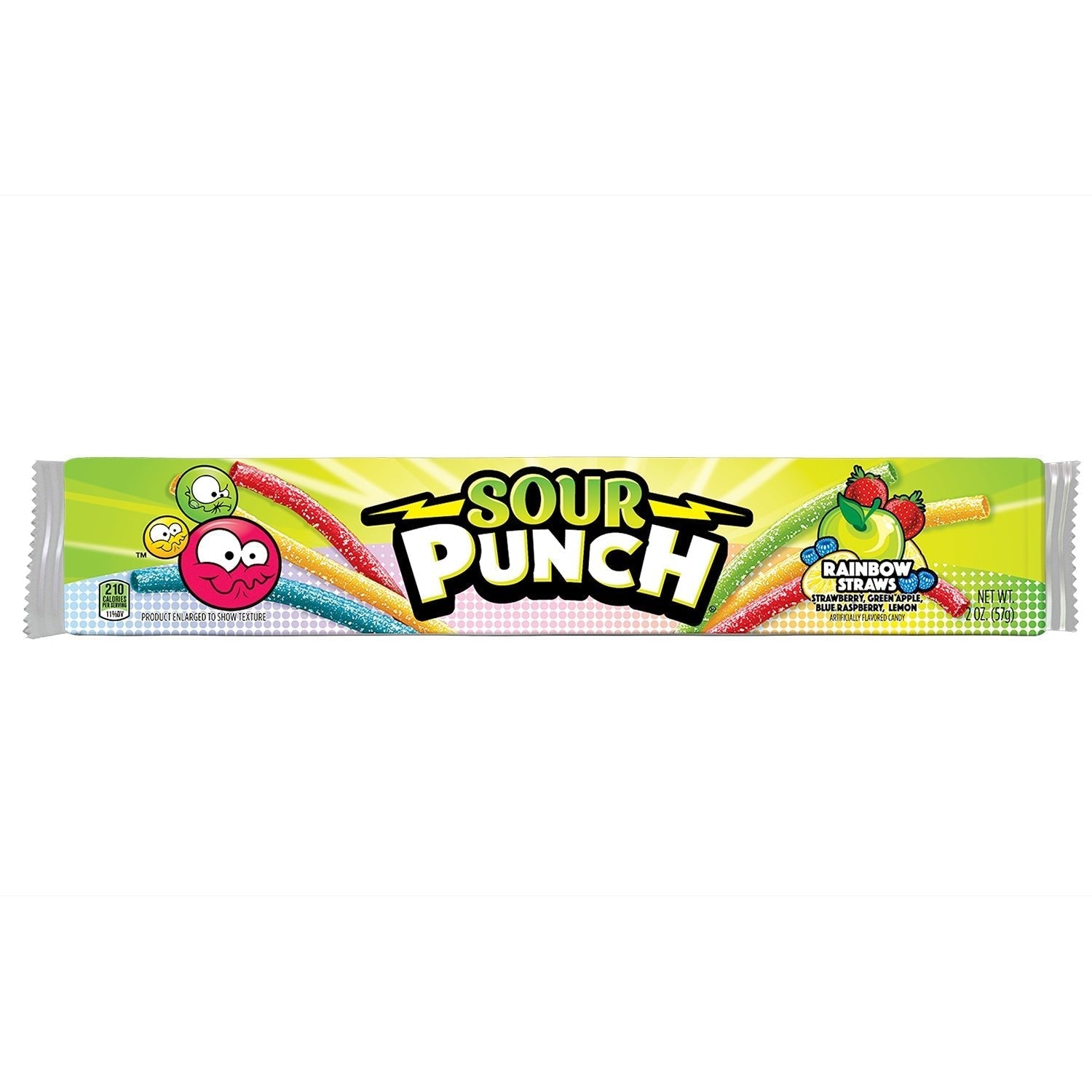 Wholesale Sour Punch Rainbow Straws 24 Pack 2oz Bags- Bulk