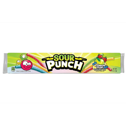 Wholesale Sour Punch Rainbow Straws 24 Pack 2oz Bags- Bulk