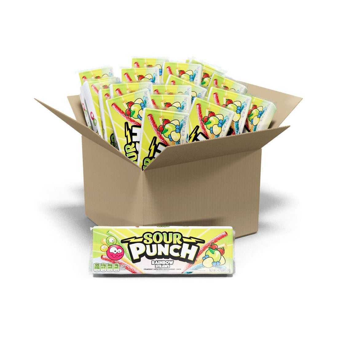 Wholesale Sour Punch Rainbow Straws 4.5 Oz- Bulk