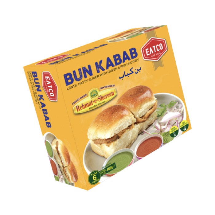 Wholesale Rehmat-e-Shereen EATCo Bun Kabab (Veggie) 6pcs 680g- Bulk