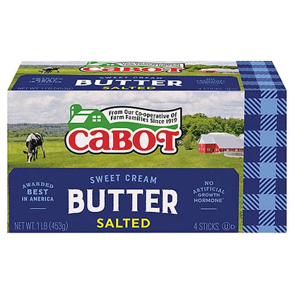Wholesale Cabot Butter Quarters Salted- Bulk