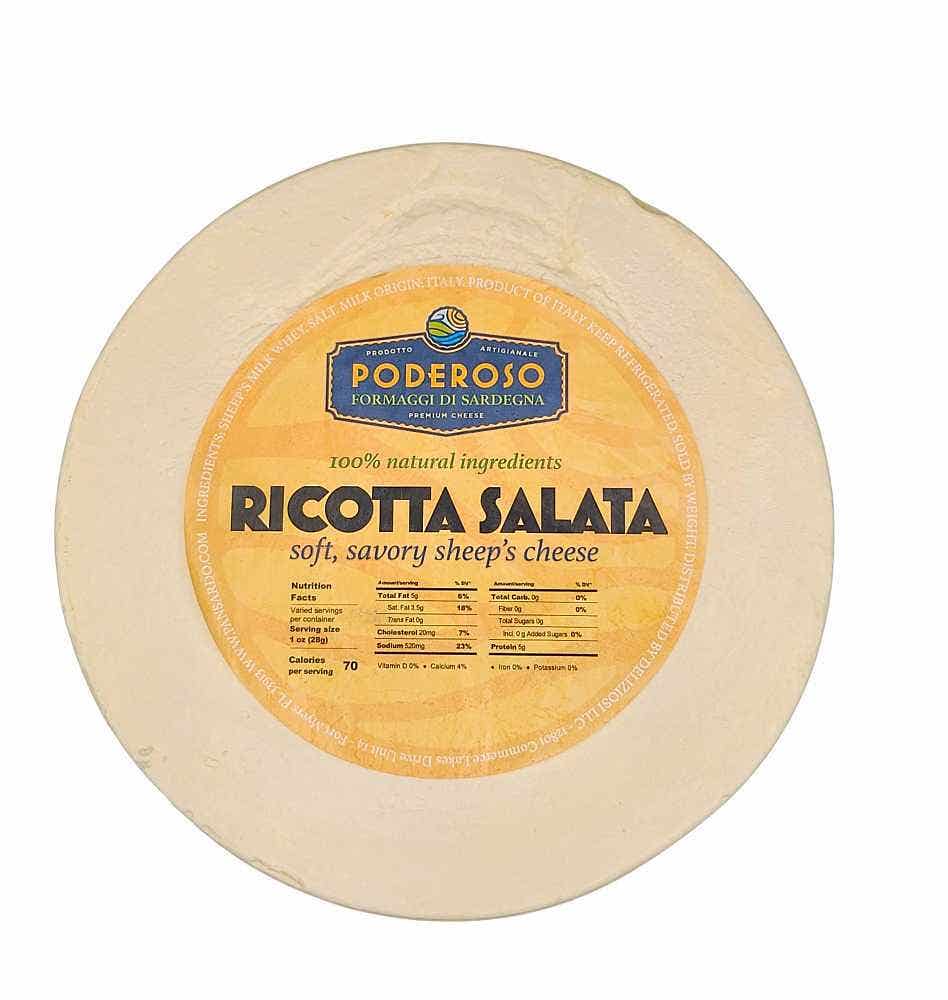 Wholesale Poderoso Ricotta Salata 6.61 Lb- Bulk