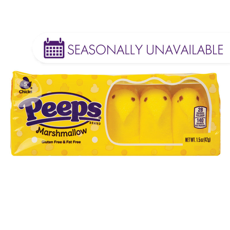 Wholesale Peeps Yellow Chicks 5 Pc 1.5 Oz Tray- Bulk