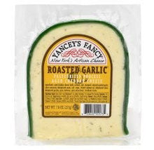 Wholesale Yancey's Fancy Roasted Garlic Aged Cheddar Wedge 7.6 Oz- Bulk