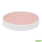 Wholesale Restaurantware Bio Tek Round Pink and White Stripe Paper Soup Container Lid - Fits 12 oz- Bulk