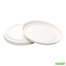 Wholesale Restaurantware Pulp Tek Round White Sugarcane / Bagasse Lid - Fits 15 oz Soup Cup- Bulk