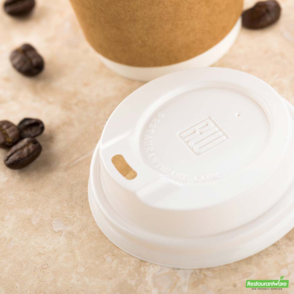 Wholesale Restaurantware White Plastic Coffee Cup Lid - Fits 4 Oz - 2.5" X 2.5" X 0.6"- Bulk