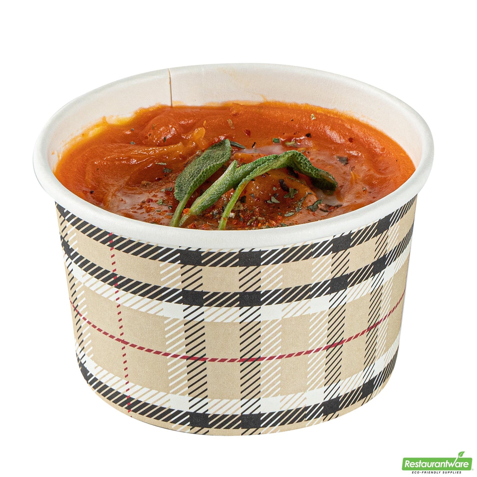 Wholesale Restaurantware 3 Oz Round Plaid Paper To Go Cup- Bulk