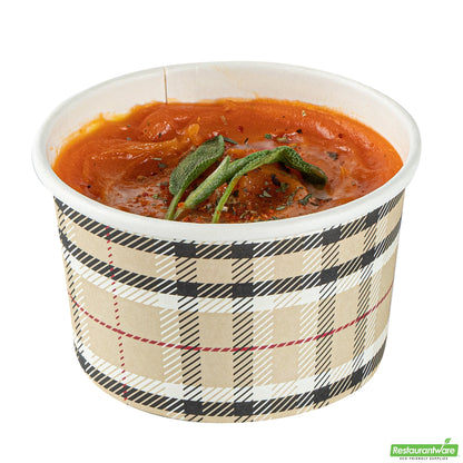 Wholesale Restaurantware 3 Oz Round Plaid Paper To Go Cup- Bulk