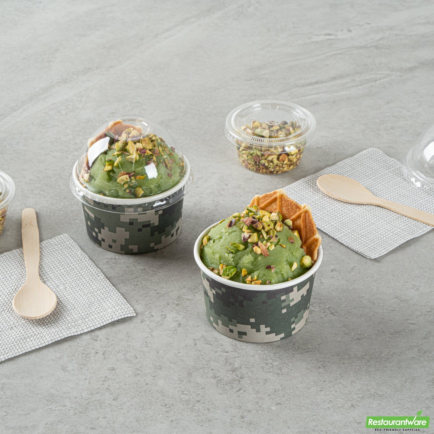 Wholesale Restaurantware 3 Oz Round Camouflage Paper To Go Cup- Bulk