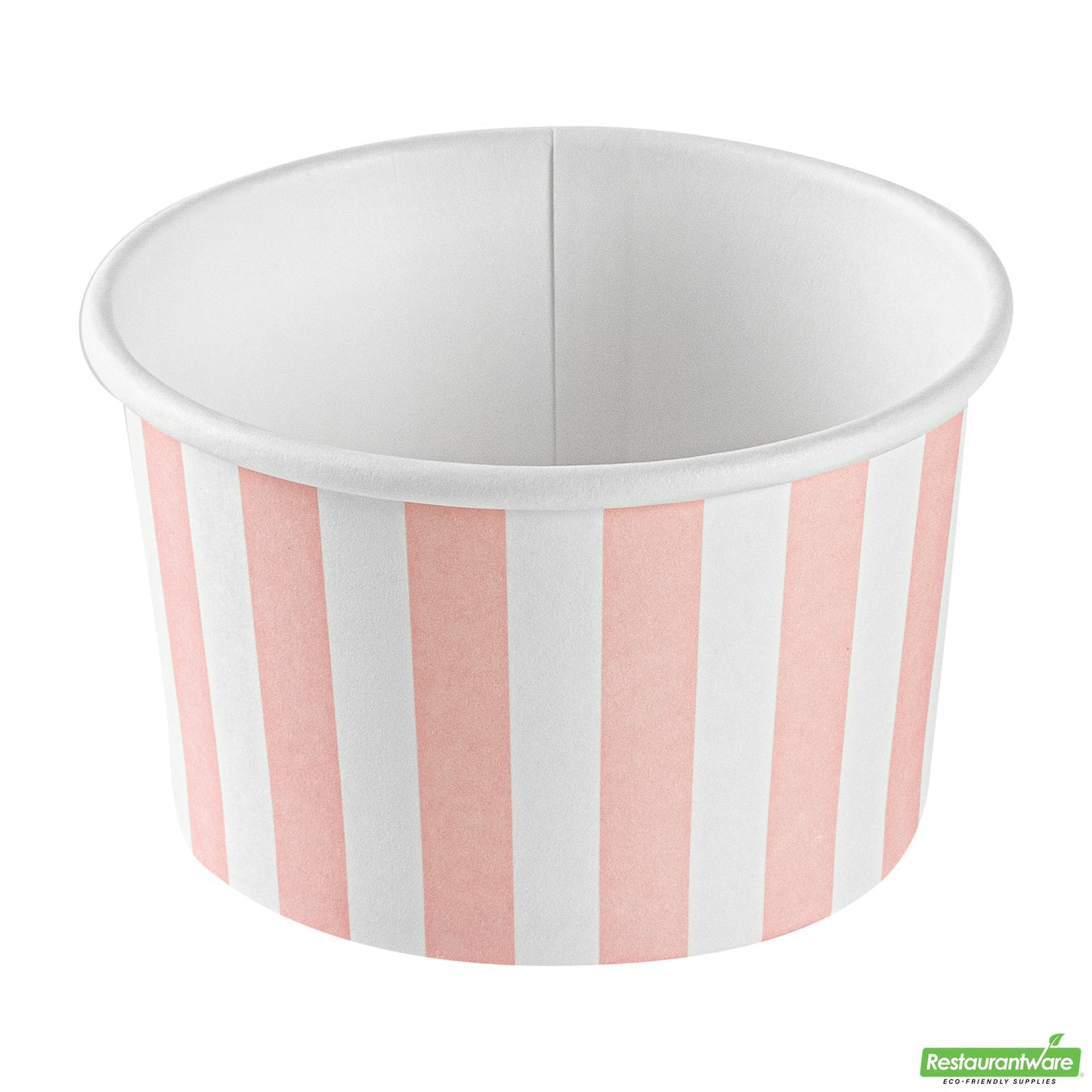 Wholesale Restaurantware 3 Oz Round Pink and White Stripe Paper To Go Cup- Bulk