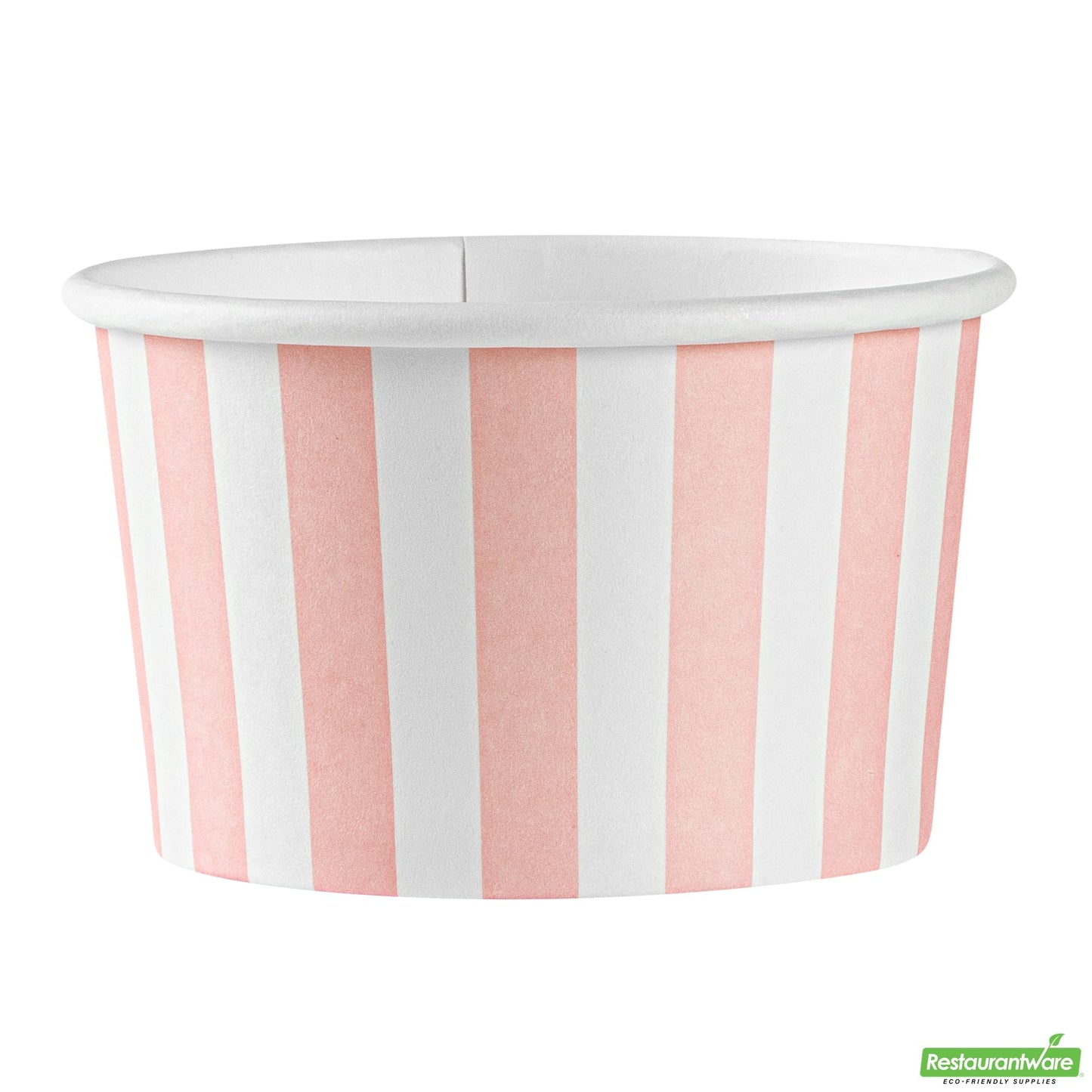 Wholesale Restaurantware 3 Oz Round Pink and White Stripe Paper To Go Cup- Bulk