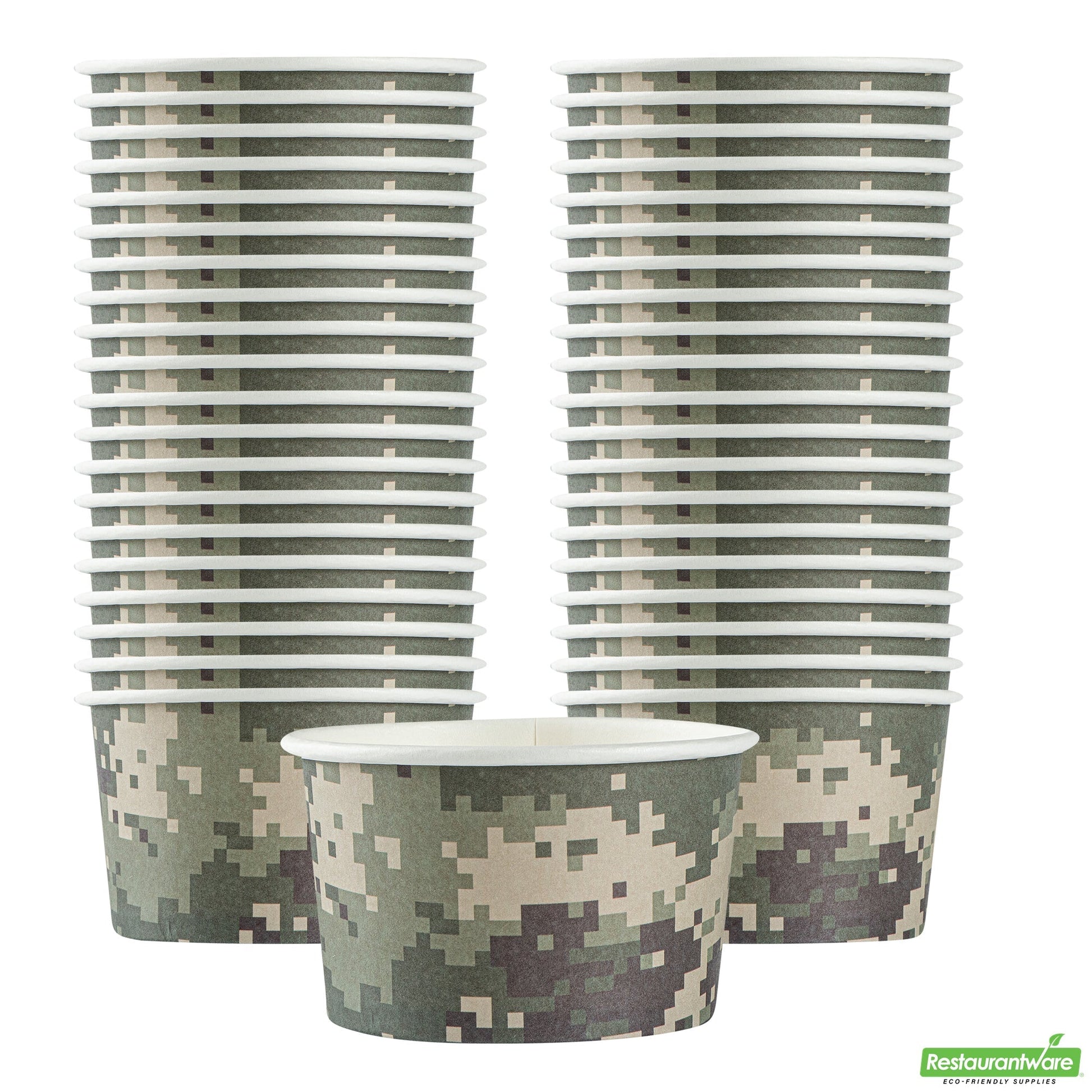 Wholesale Restaurantware 5 Oz Round Camouflage Paper To Go Cup- Bulk