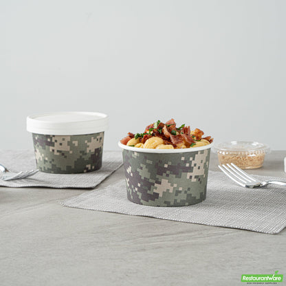Wholesale Restaurantware 5 Oz Round Camouflage Paper To Go Cup- Bulk