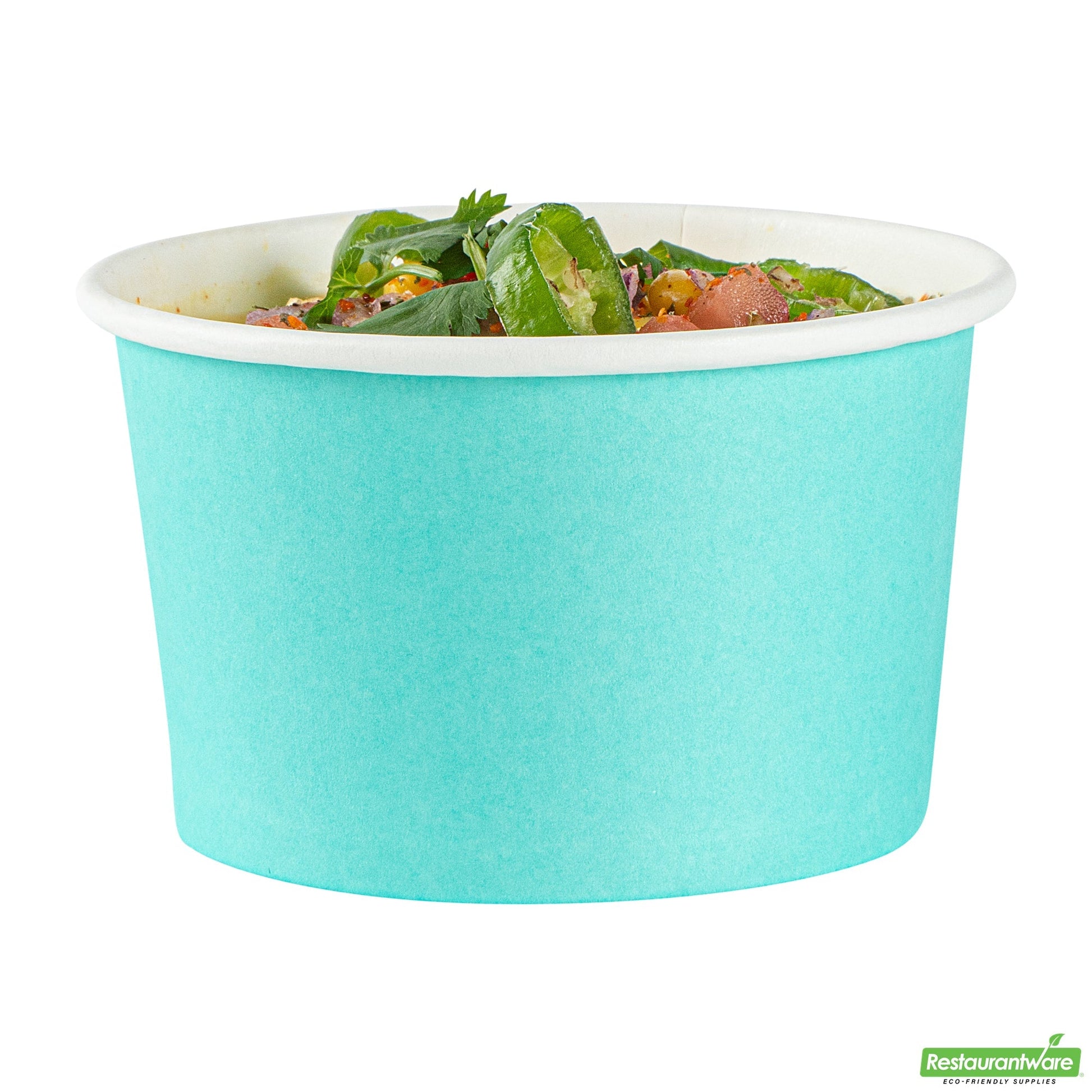 Wholesale Restaurantware 5 Oz Round Turquoise Paper To Go Cup- Bulk