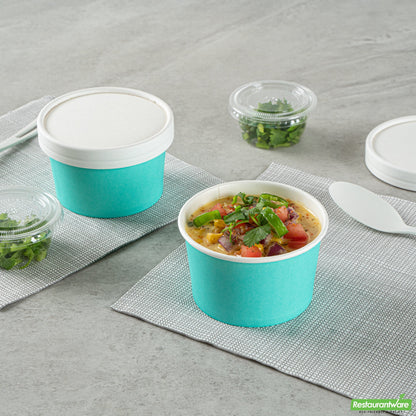 Wholesale Restaurantware 5 Oz Round Turquoise Paper To Go Cup- Bulk