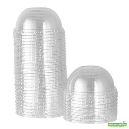 Wholesale Restaurantware Coppetta Round Clear Plastic To Go Cup Dome Lid - Fits 5 oz- Bulk